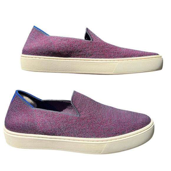 Rothy's The Original Slip On Sneakers Knitted In Fig Python Purple Size 7.5 - Picture 5 of 11